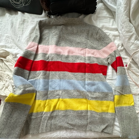 La Ligne lean lines cashmere sweater size small rainbow stripe - Picture 3 of 4